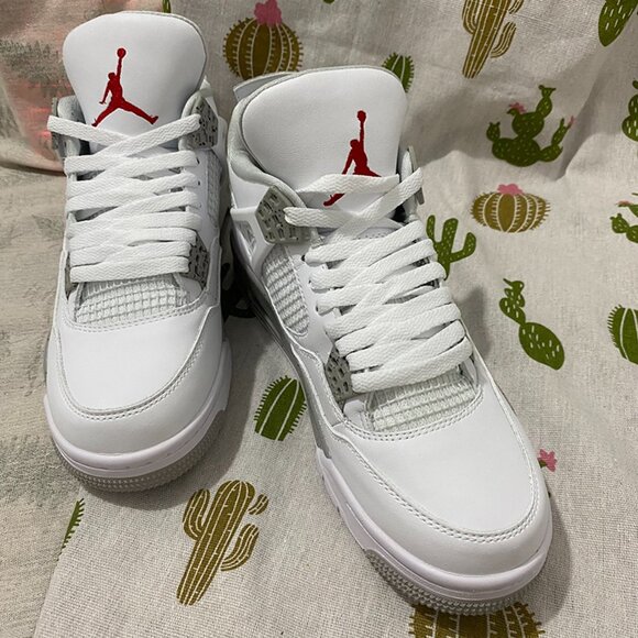 NFL Air Jordan 4 White Sneakers - Picture 8 of 8